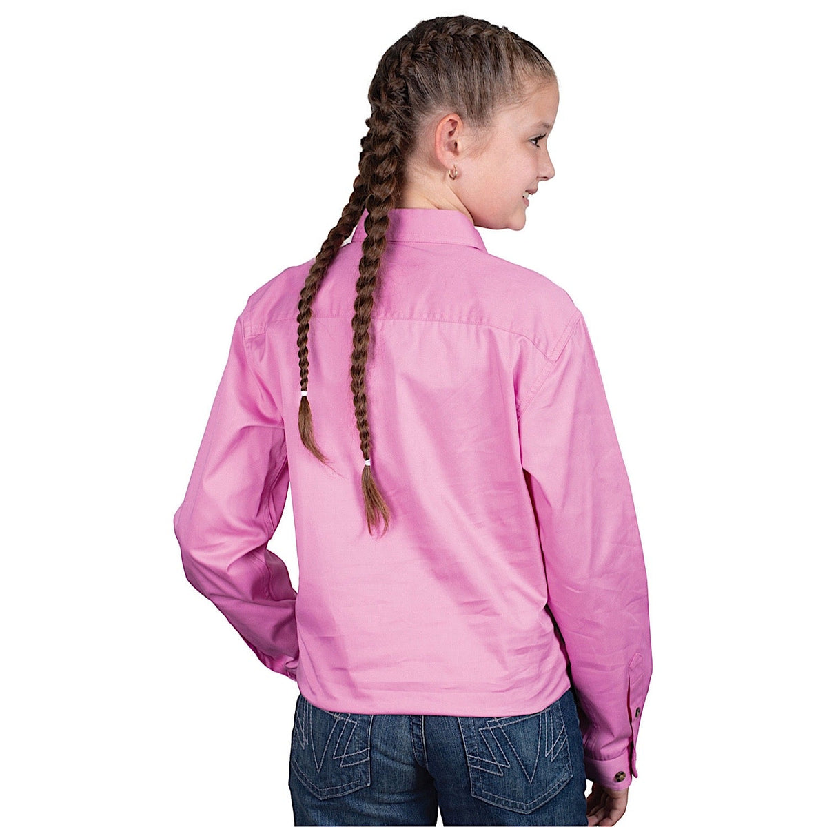 Just Country Girl’s Kenzie Half Button Work Shirt - Musk