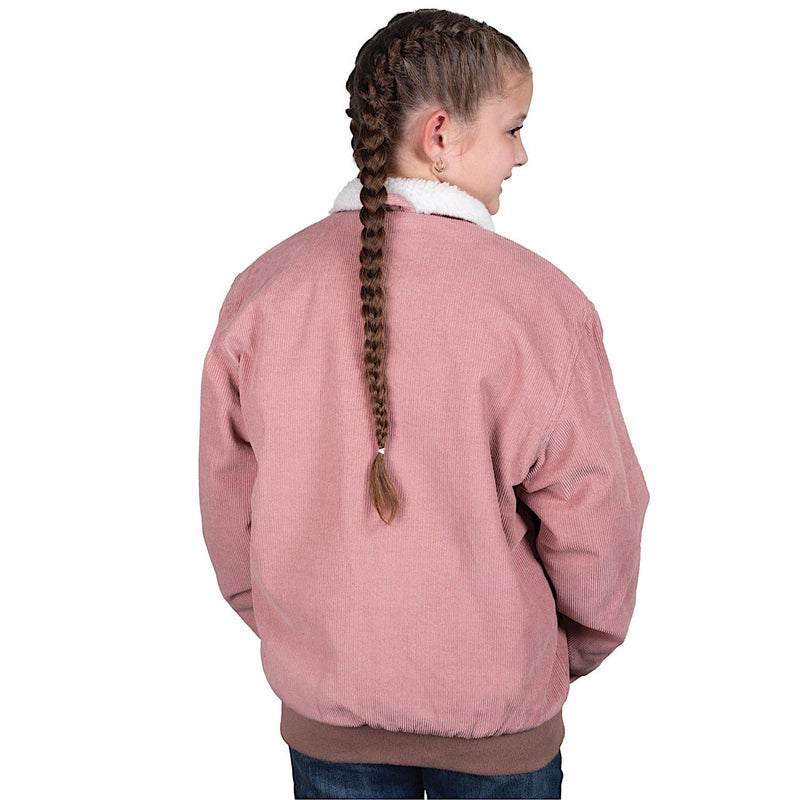 Just Country Kid’s Junior Diamantina Sherpa Corduroy Jacket - Dusty Pink