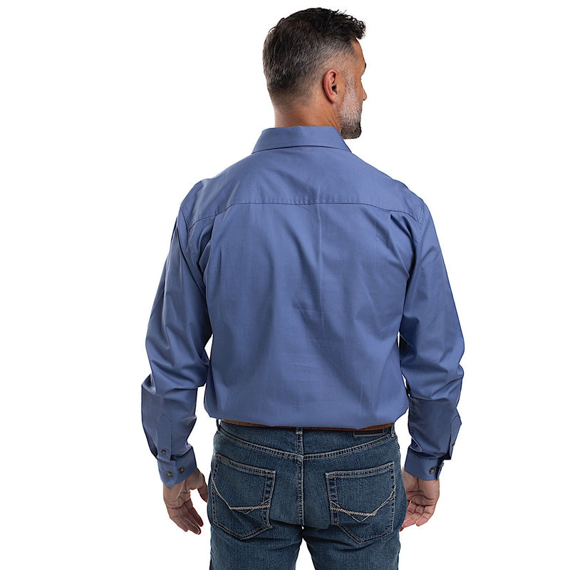 Just Country Men’s Cameron 1/2 Button Work Shirt - Blue