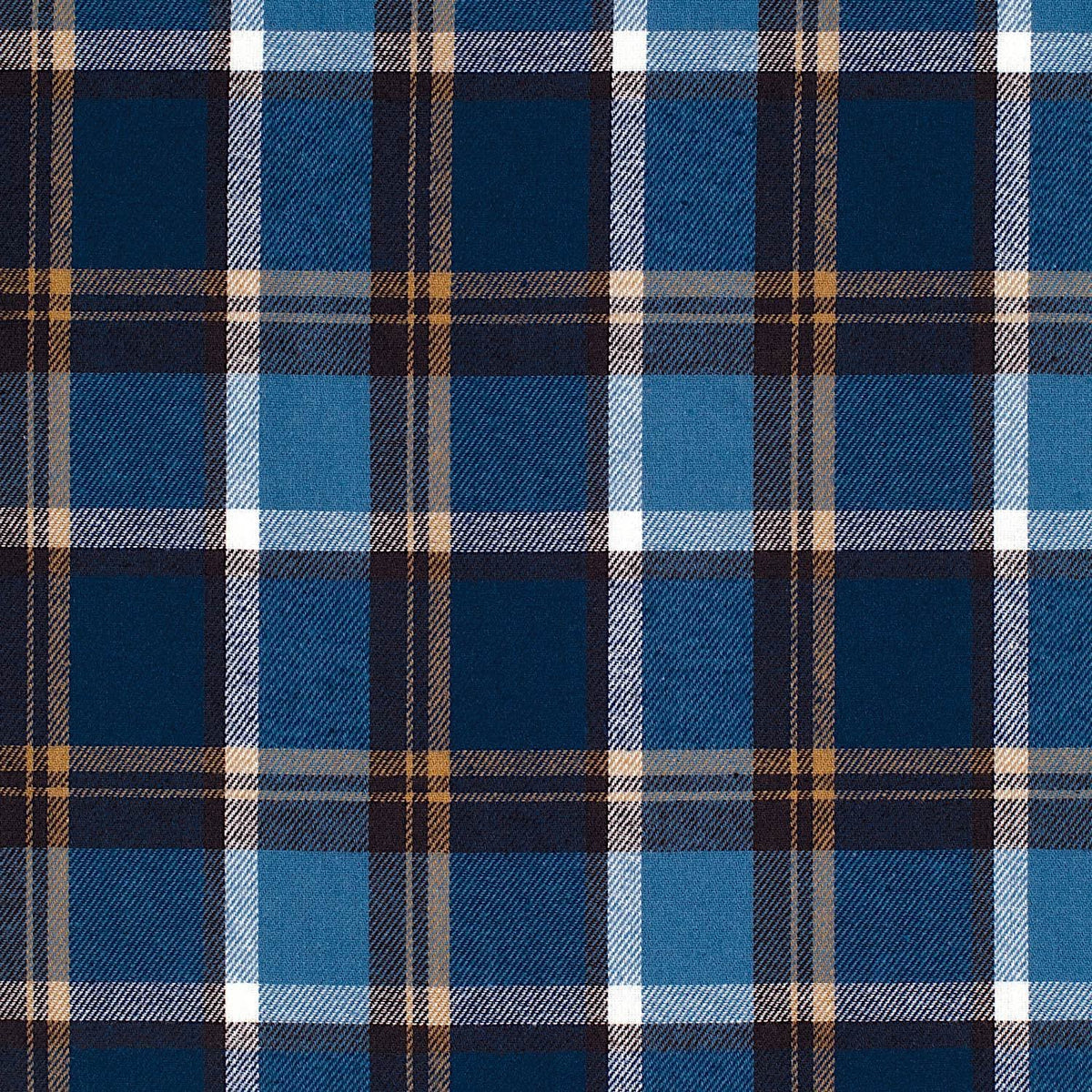Just Country Men’s Cameron Flannel Shirt - Plaid Blue / Navy / Tan