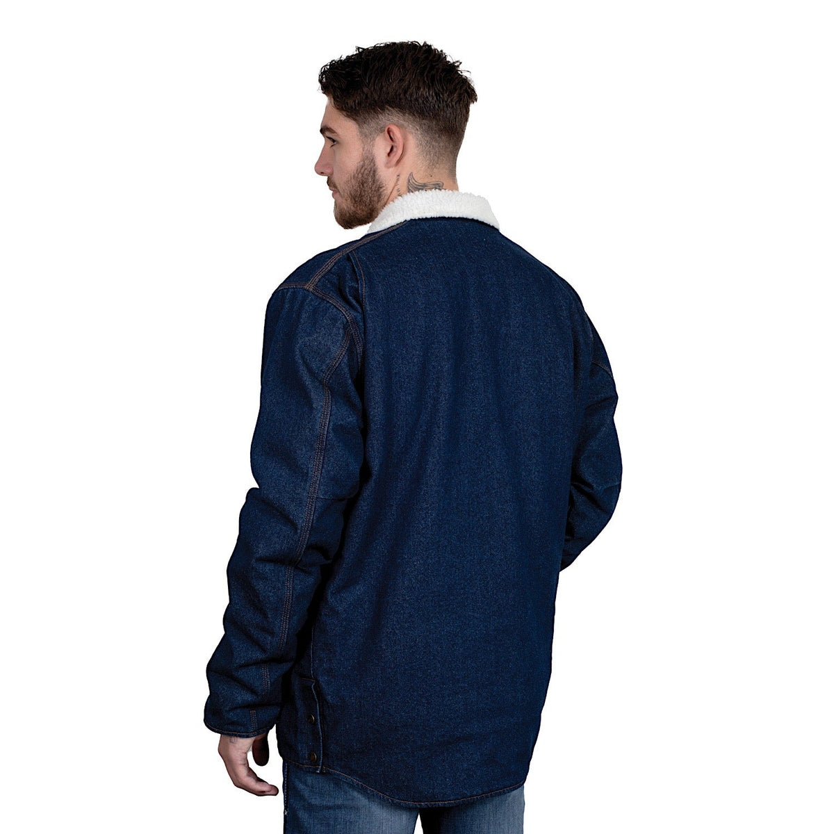 Just Country Men’s Diamantina Sherpa Denim Jacket - Dark Indigo