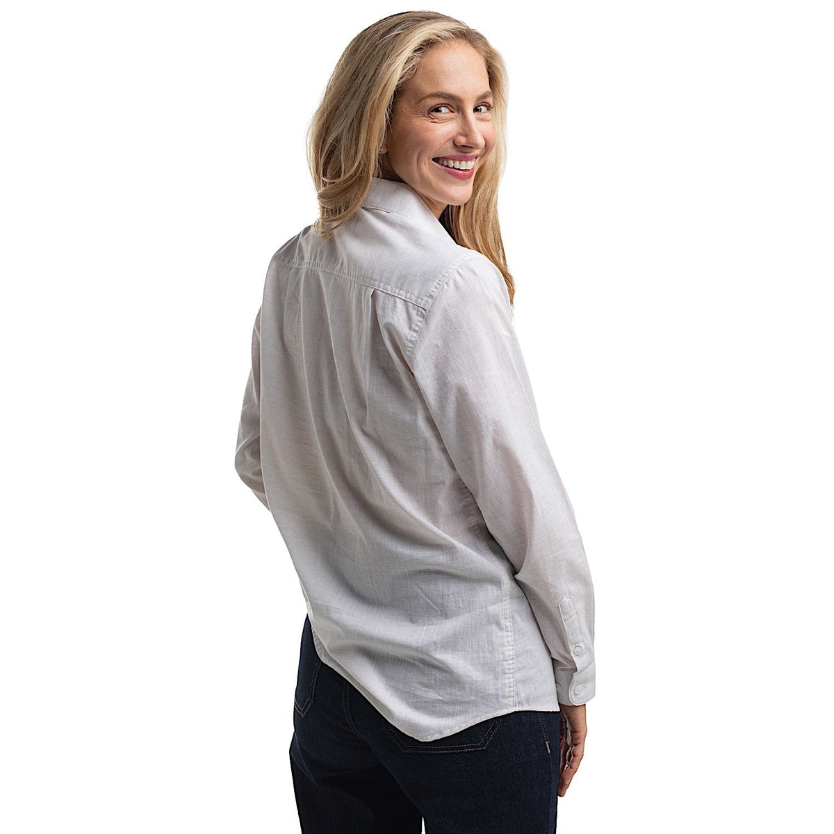 Just Country Women’s Abbey Full Button Print Workshirt - Raw Cotton