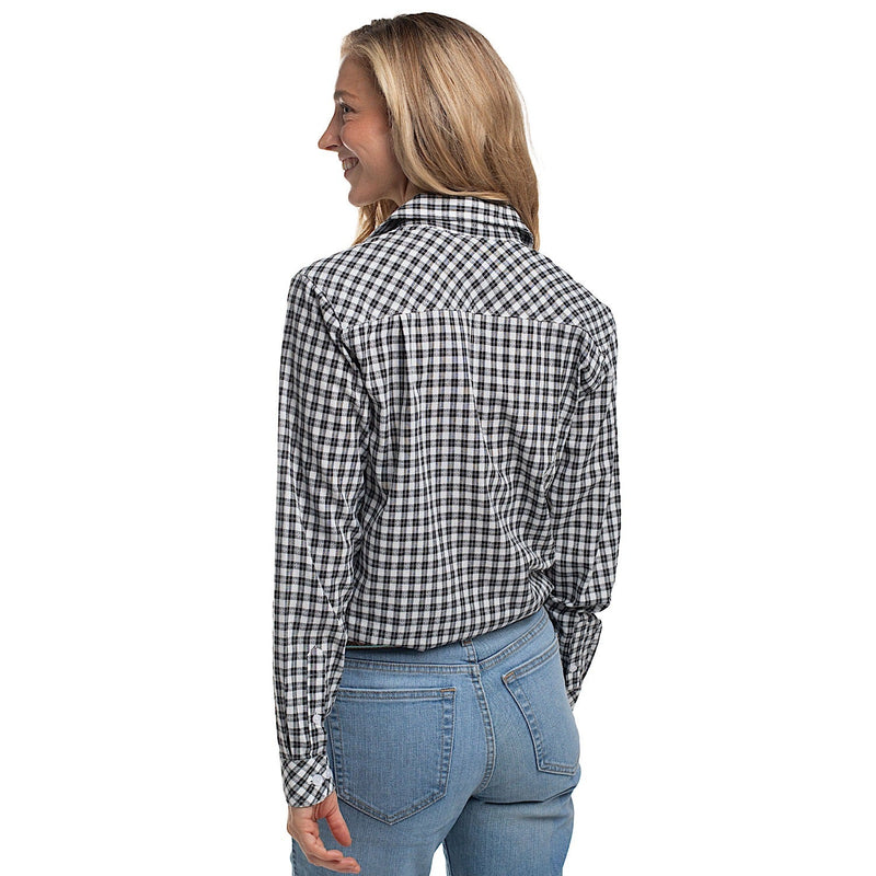 Just Country Women’s Abbey Full Button Workshirt - Black/White Check