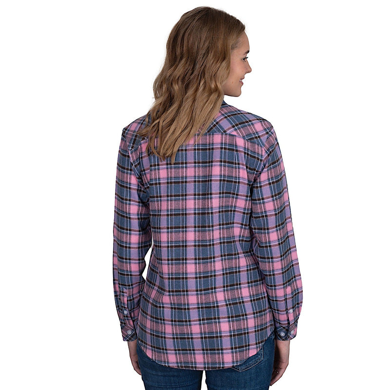 Just Country Women’s Brooke Flannel Shirt - Plaid Pink / Orchid / Blue