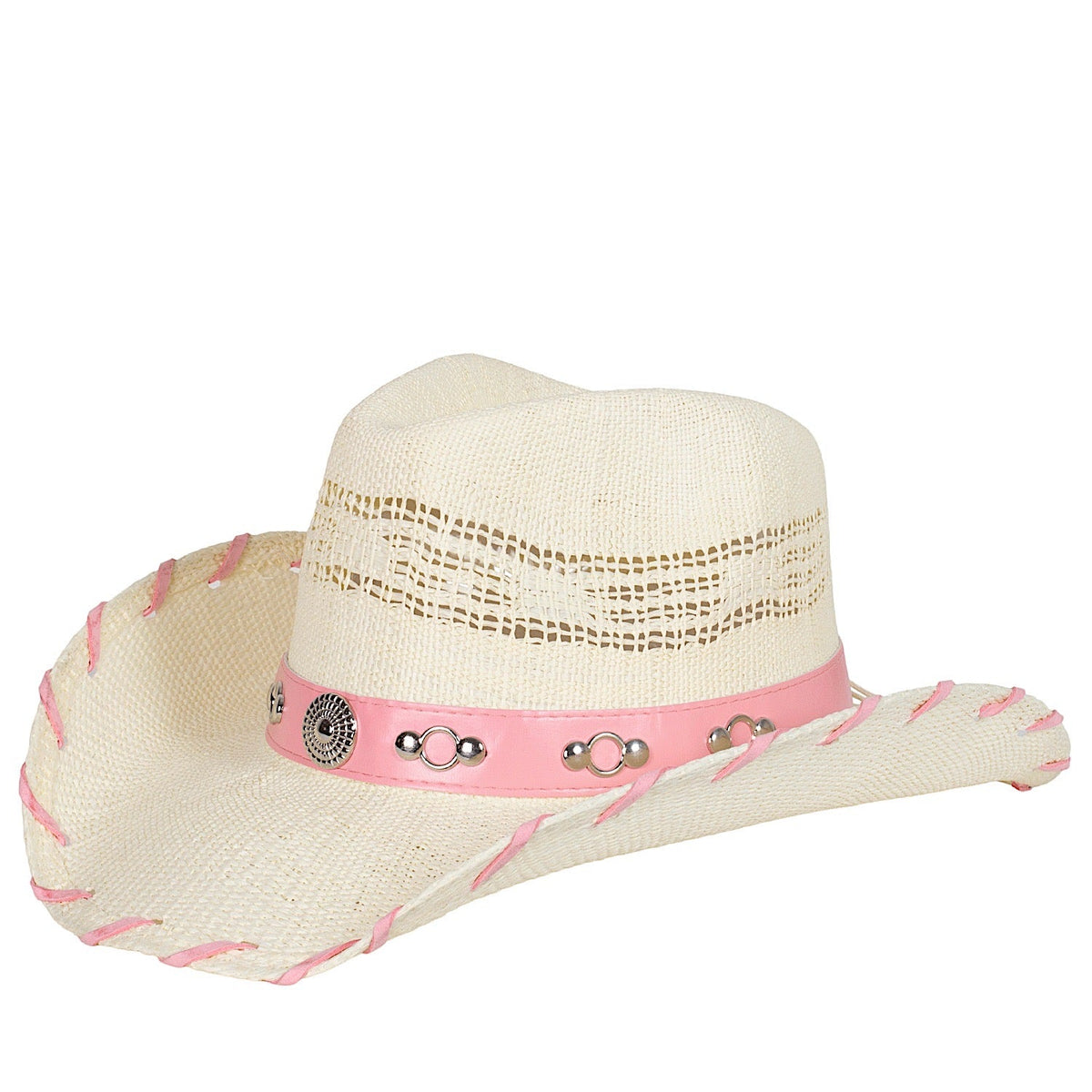 Just Country Women’s Cowboy Hat - Natural/Pink Lacing