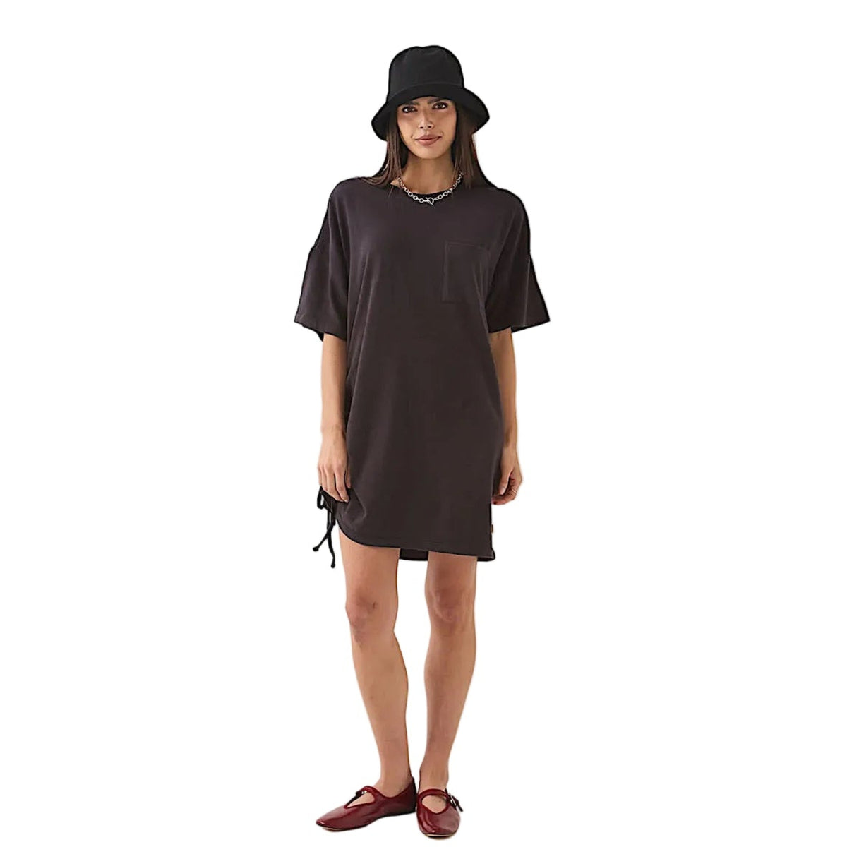 Brixton Women's Carefree Organic Garment Dye Cinch Dress - Black