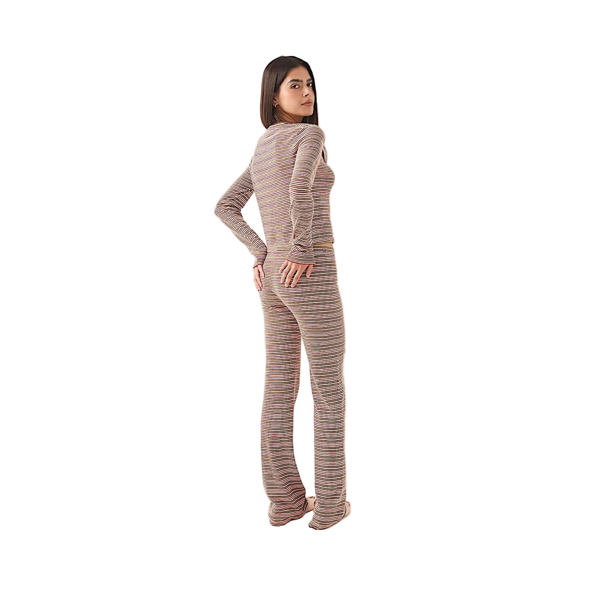 Brixton Women's Siesta Stripe Knit Pant - Green Multi Stripe