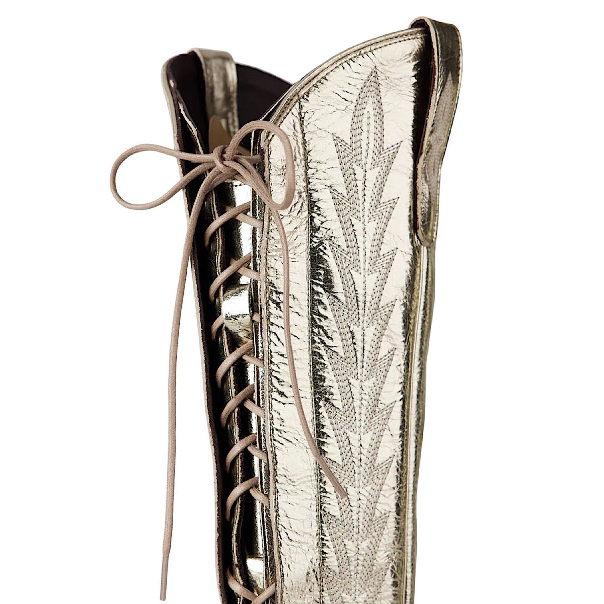 Lane Boots Lexington Knee High Corset - Champagne Metallic