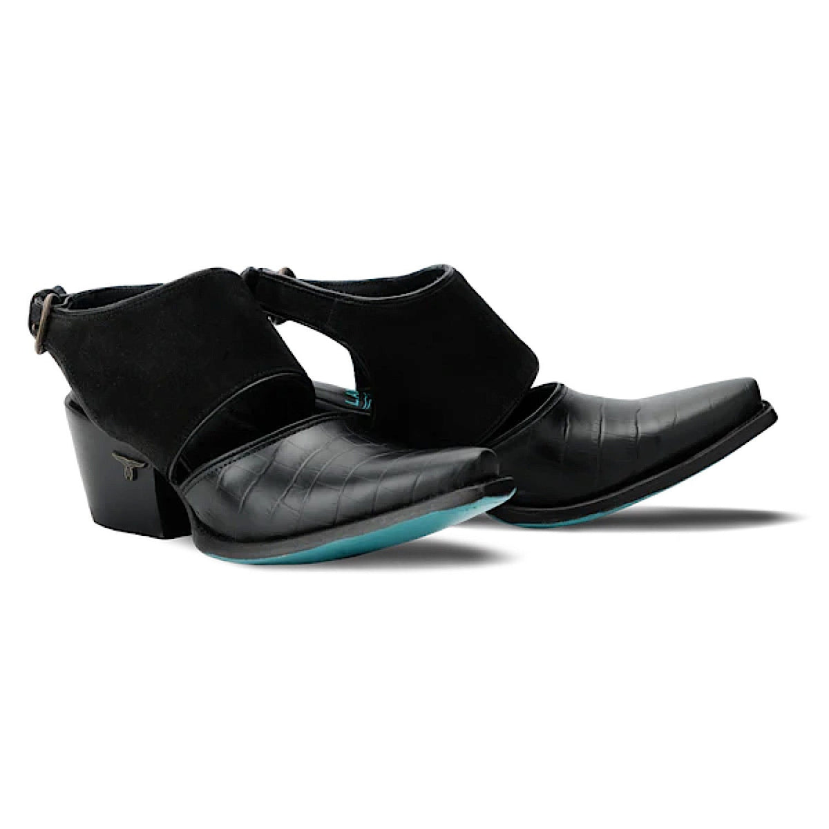 Lane Boots Plain Jane Slingback - Soft Black Suede