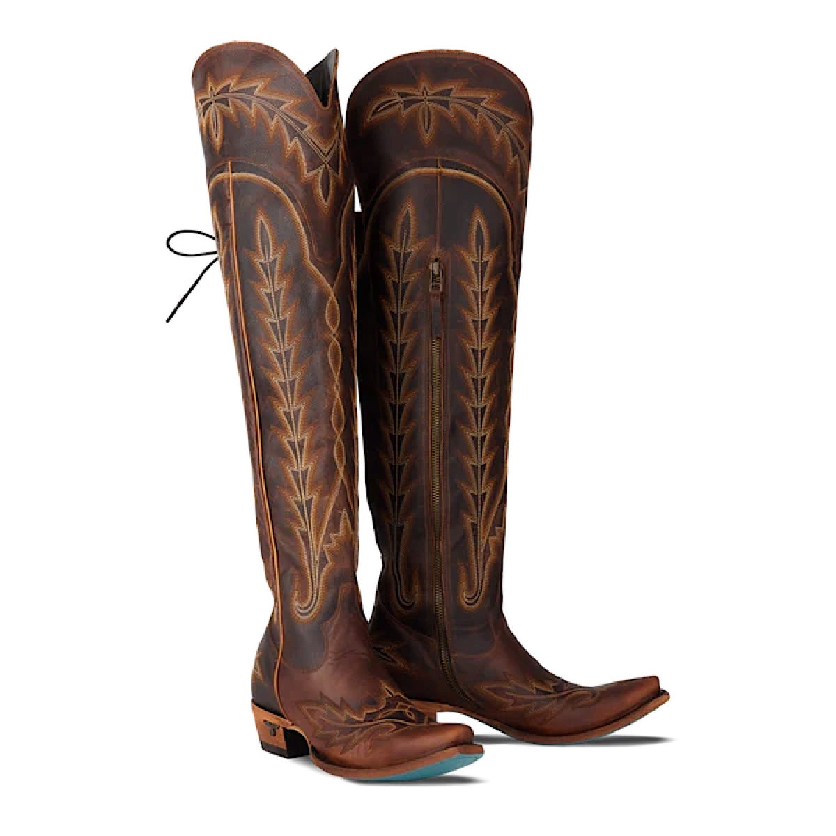 Lane Boots Lexington Over The Knee Corset - Brown Crackle