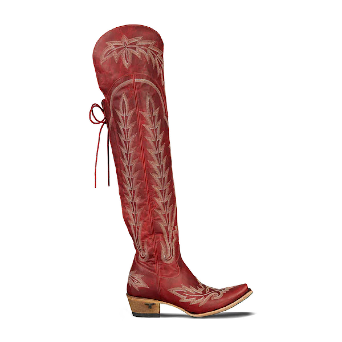 Lane Boots Lexington Over The Knee Corset - Smoldering Ruby