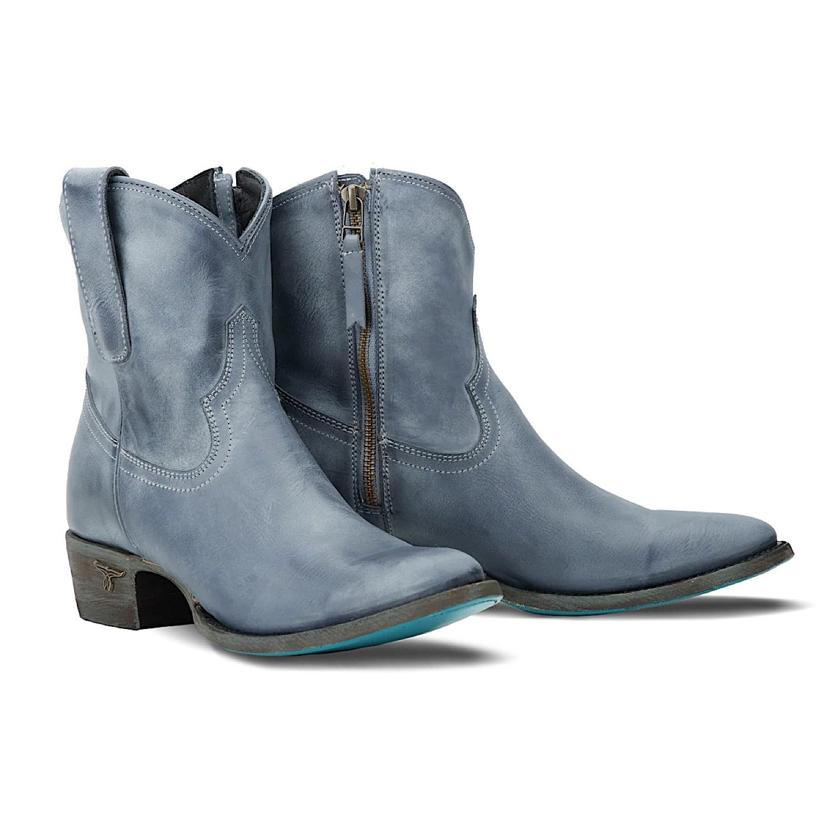 Lane Boots Plain Jane Bootie - Washed Denim