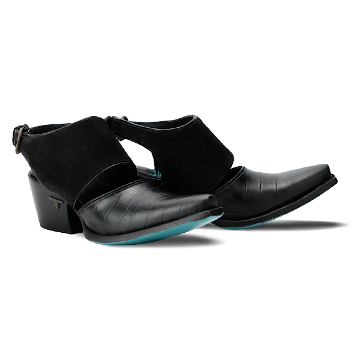 Lane Boots Plain Jane Slingback - Soft Black Suede