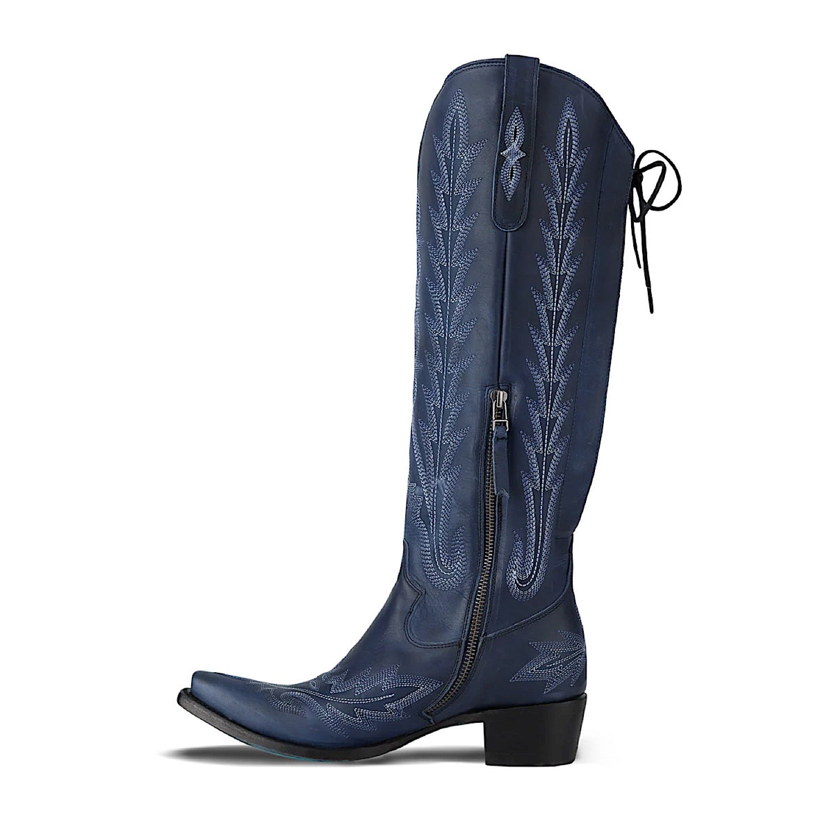 Lane Boots Lexington Knee High Corset - Midnight Navy