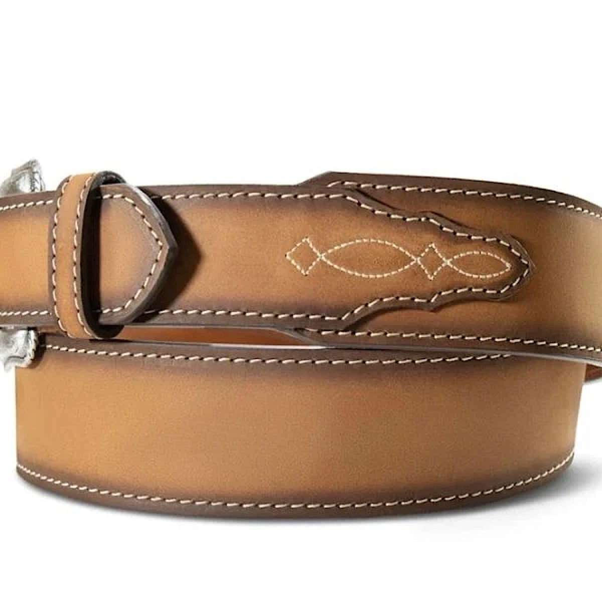 Ariat Men's Scalloped Billets Belt - Brown