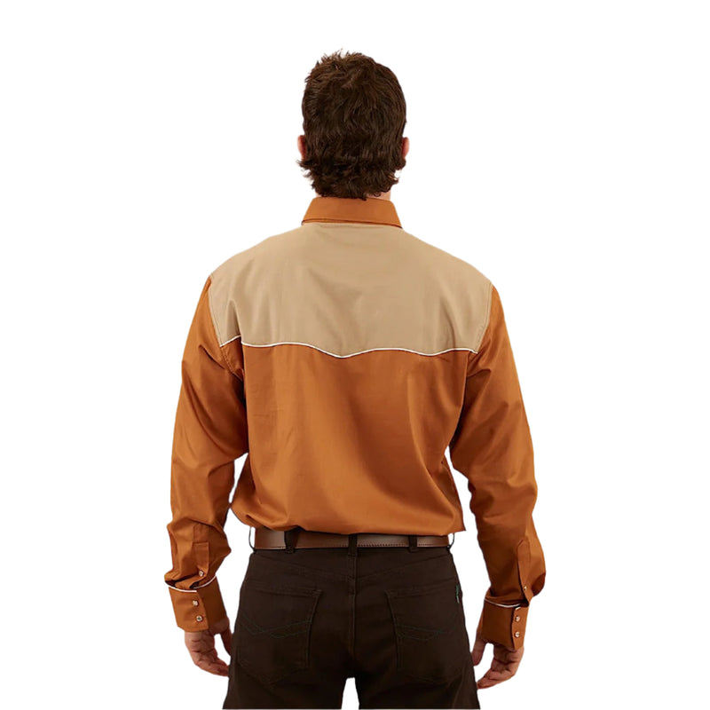 Ringers Western Men’s Western Shirt - Toffee/Dark Sand