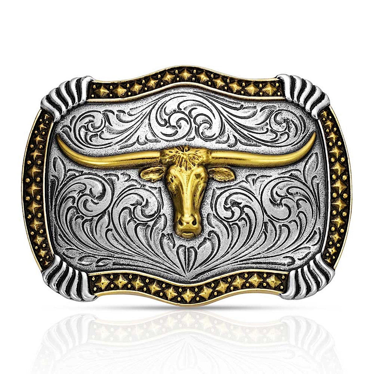Montana Silversmiths Attitude Longhorn Buckle - Longhorn Legacy