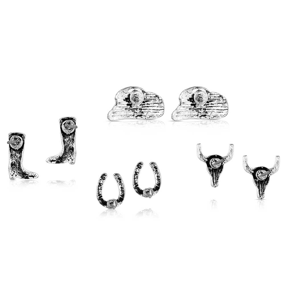 Montana Silversmiths Boot Scootin Post Earring Set