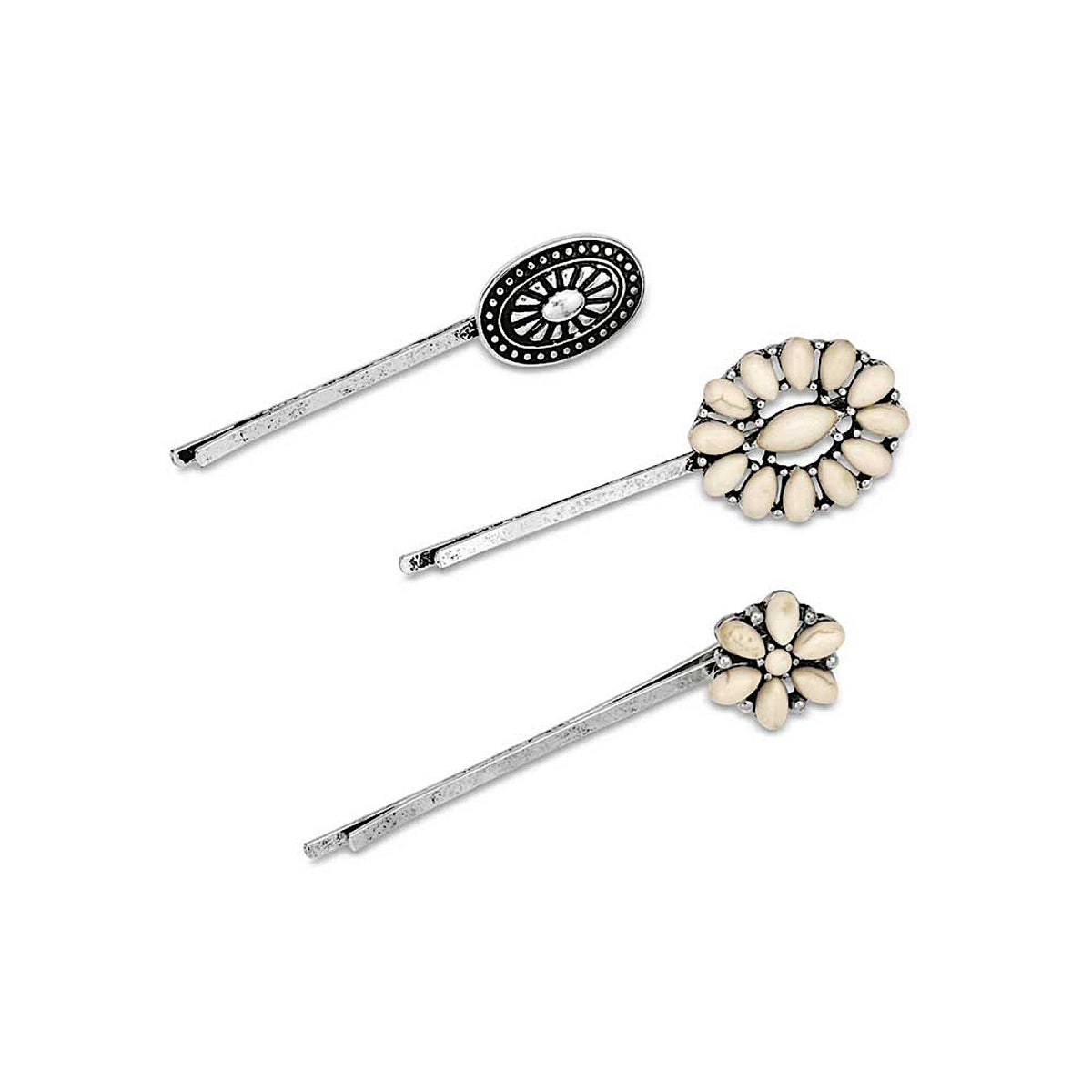 Montana Silversmiths Buffalo Bloom Hair Pin Set