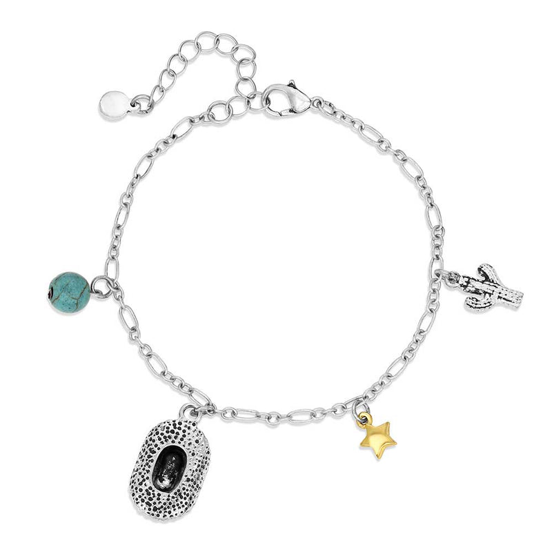 Montana Silversmiths Country Connections Light Hearted Charms Bracelet