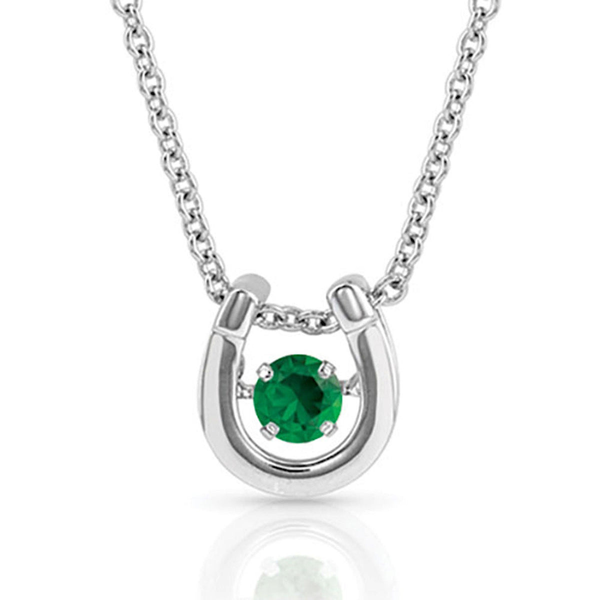 Montana Silversmiths Dancing Birthstone Horseshoe Necklace