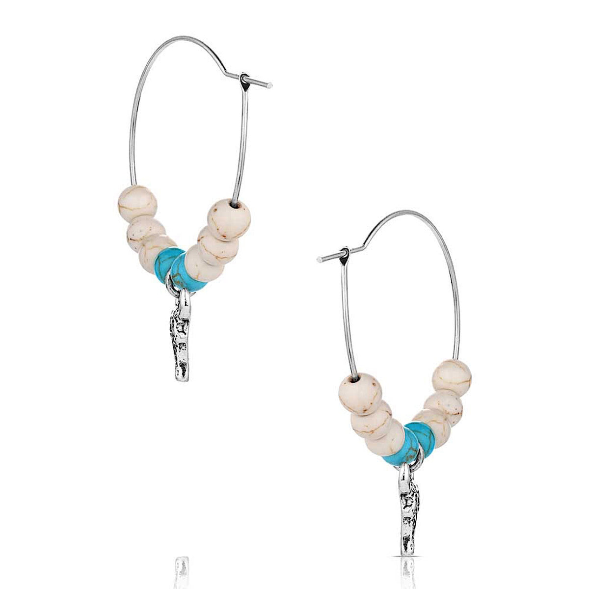 Montana Silversmiths Ivory Skies Beaded Hoop Earrings