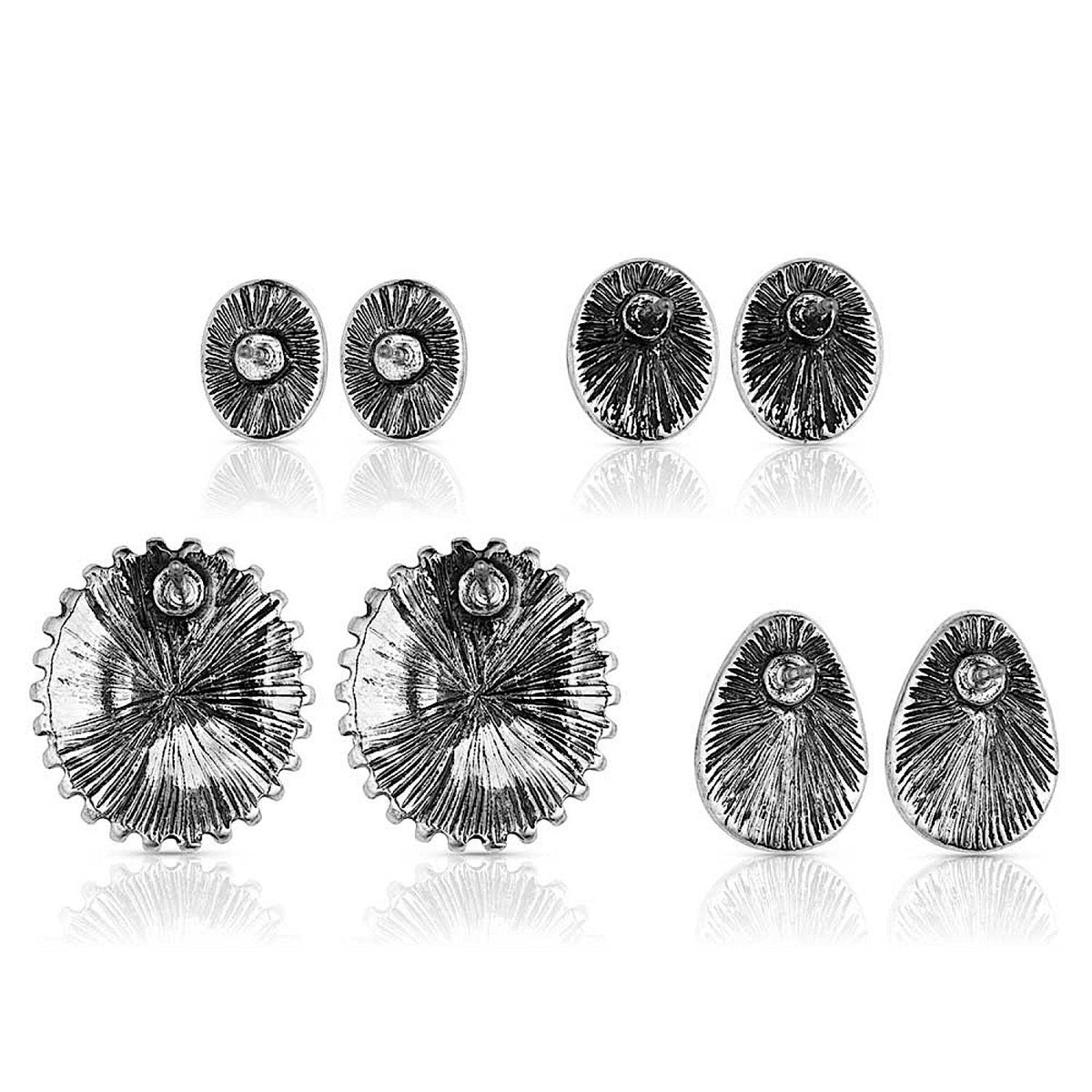 Montana Silversmiths Turquoise Stud Earring Set (4 pairs)
