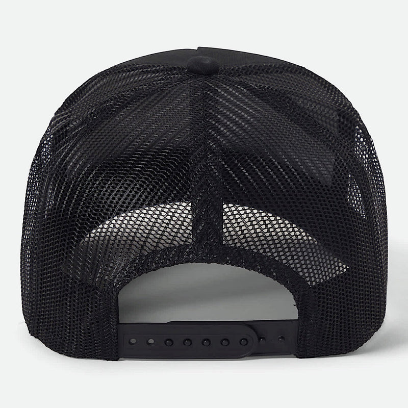 Brixton Hubal Netplus Trucker Hat - Black/Black