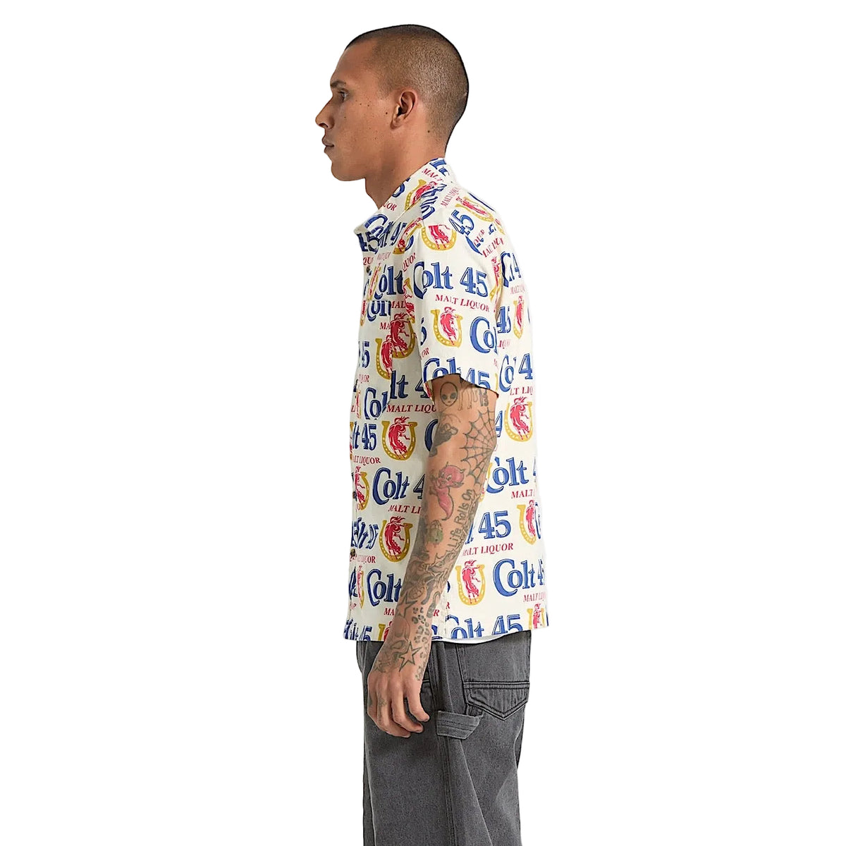 Brixton Men's Colt 45 x Brixton Short Sleeve Shirt - Multi