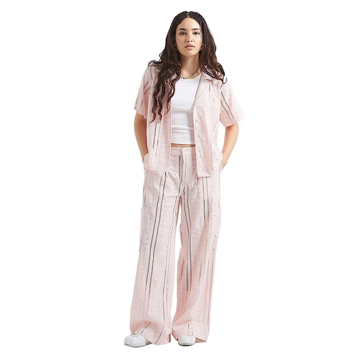 Brixton Women's The Mercer Wide Leg Trouser Pant - Chalk Pink