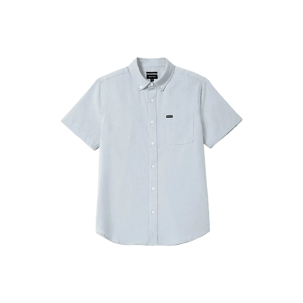 Brixton Men's Sanford Oxford Woven Short Sleeve Shirt - Dusty Blue