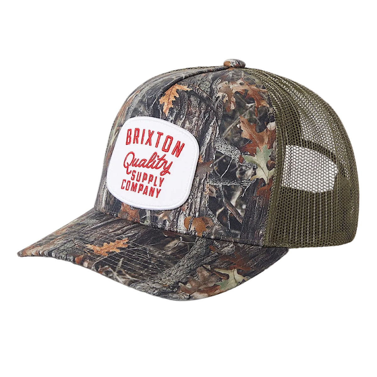 Brixton Hubal C Medium Profile Trucker Cap - Tree Camo/Olive
