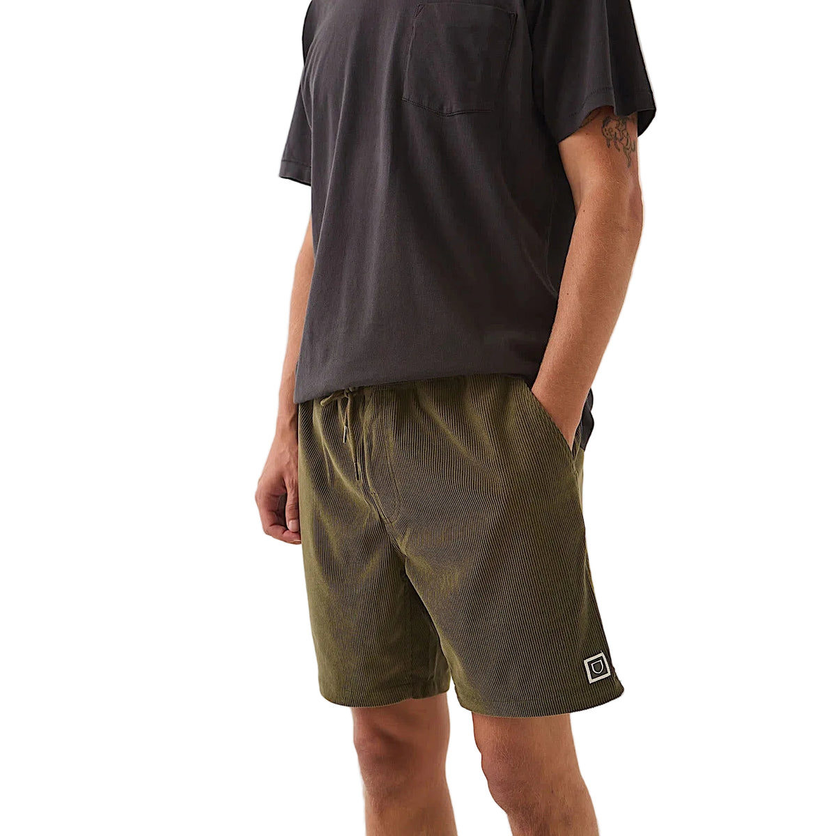 Brixton Men's Everyday Corduroy Short - Dark Olive