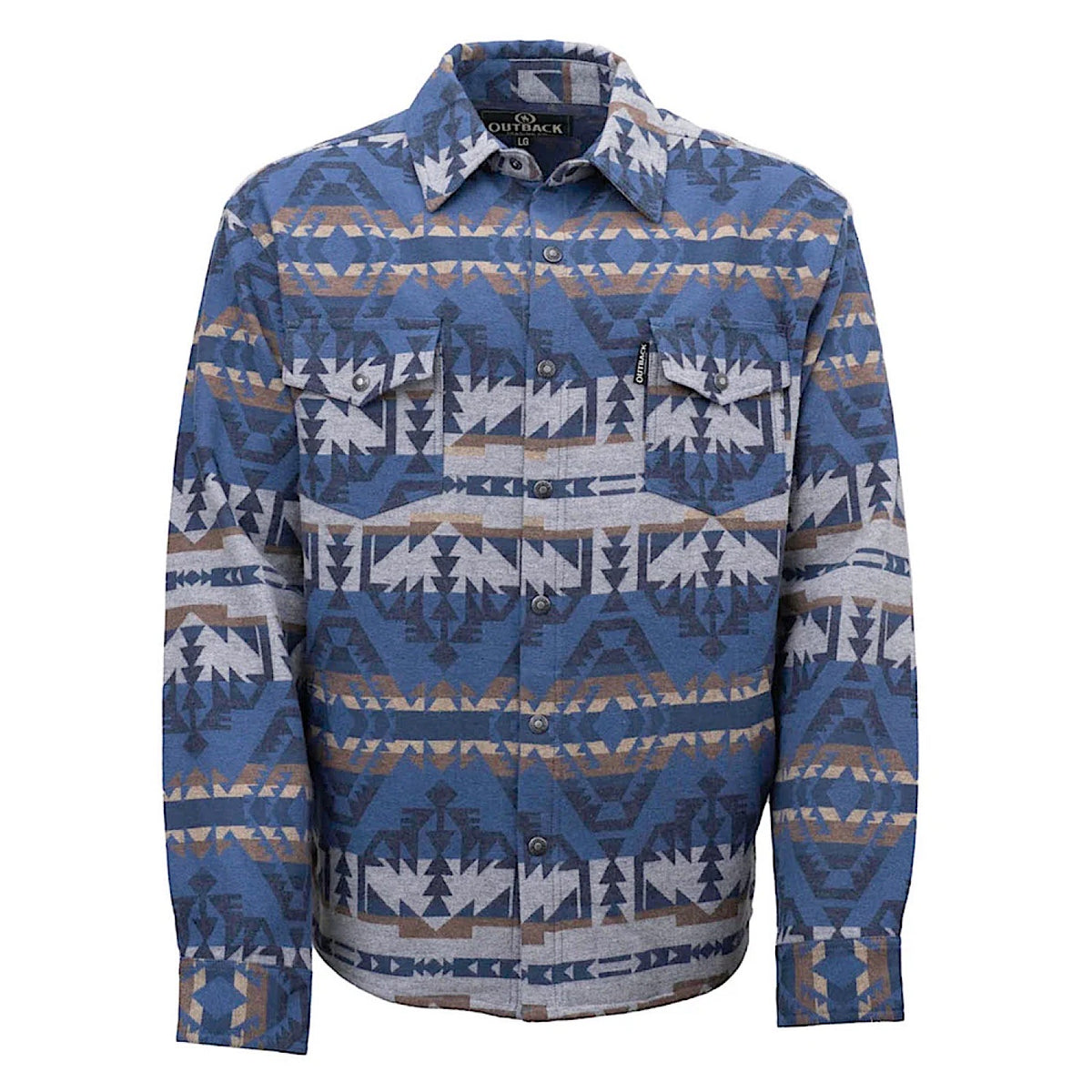 Outback Trading Men’s Benson Shirt Jacket - Blue