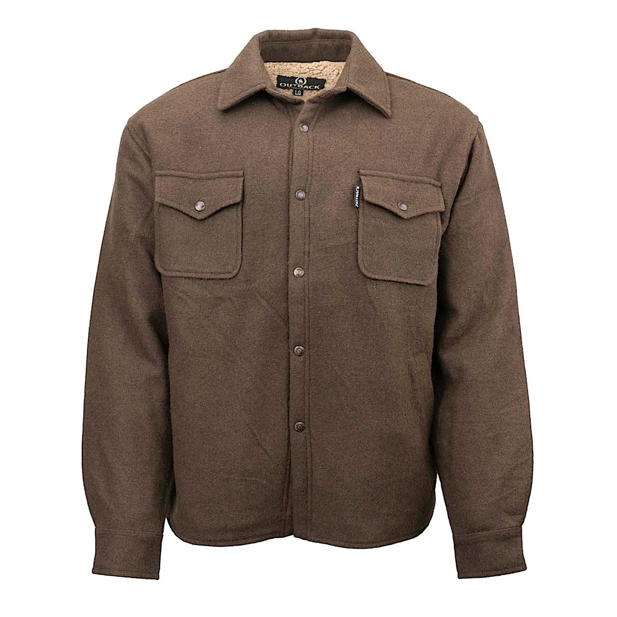 Outback Trading Men’s Phoenix Button Up Jacket - Brown