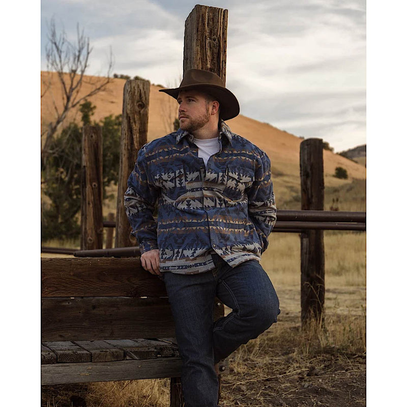 Outback Trading Men’s Benson Shirt Jacket - Blue