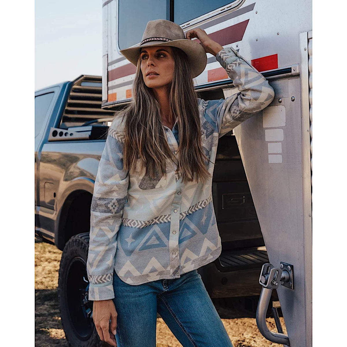 Outback Trading Women’s Camille Shirt - Sky Blue