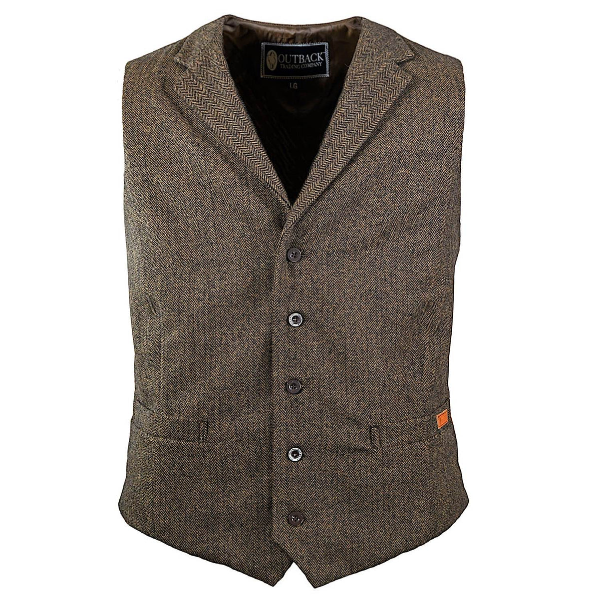 Outback Trading Men’s Jessie Vest - Dark Brown