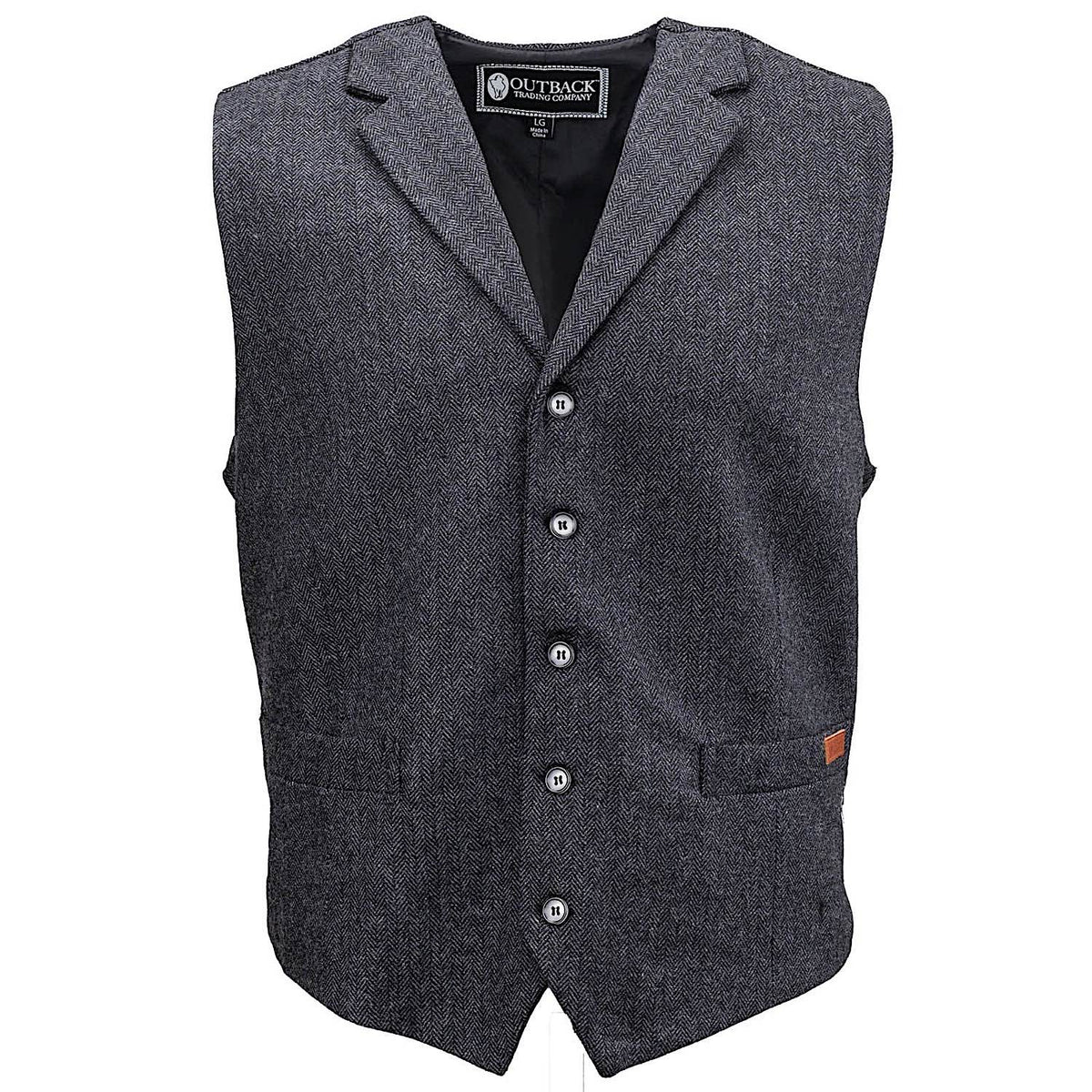 Outback Trading Men’s Jessie Vest - Charcoal