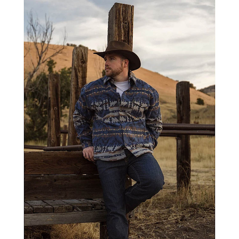 Outback Trading Men’s Benson Shirt Jacket - Blue