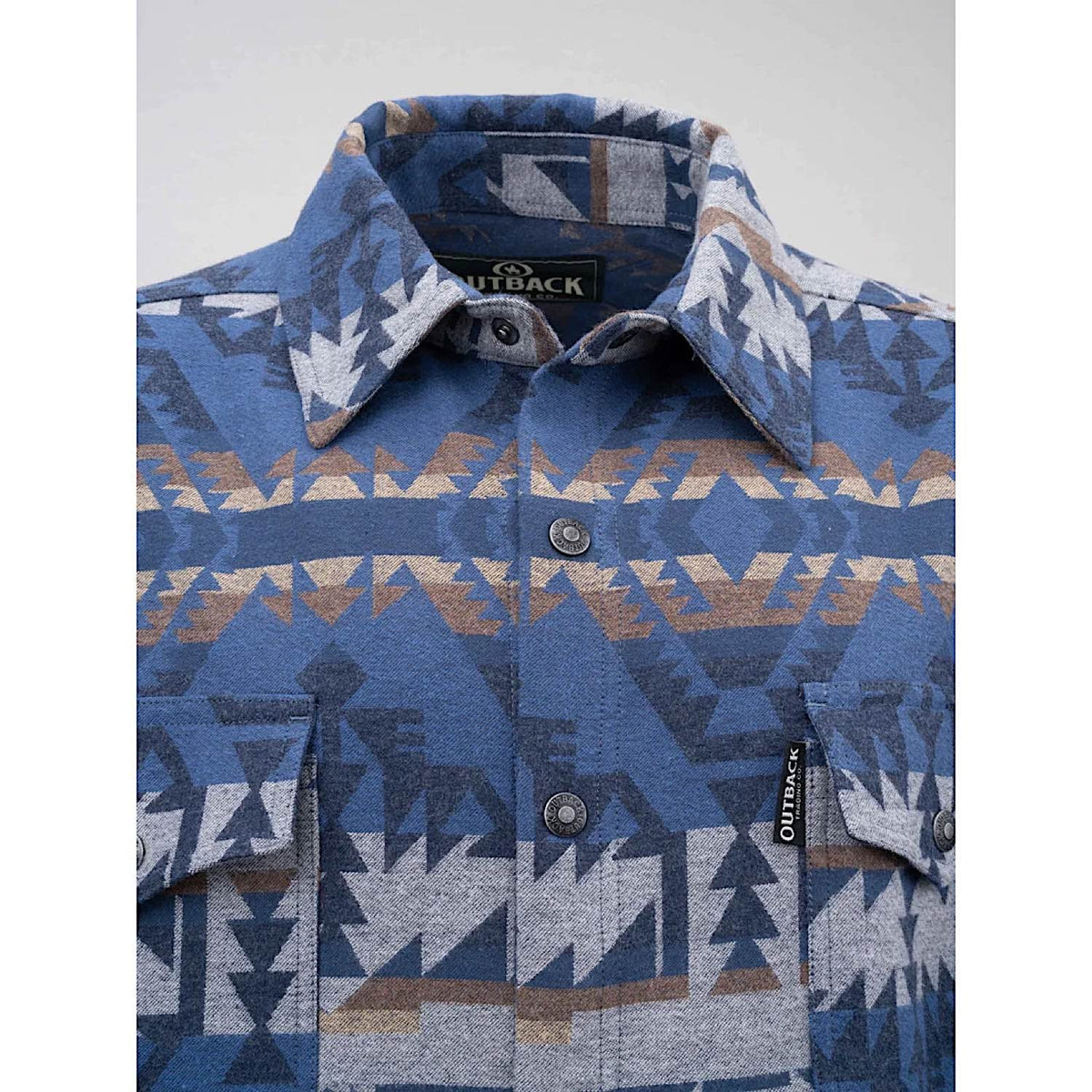 Outback Trading Men’s Benson Shirt Jacket - Blue