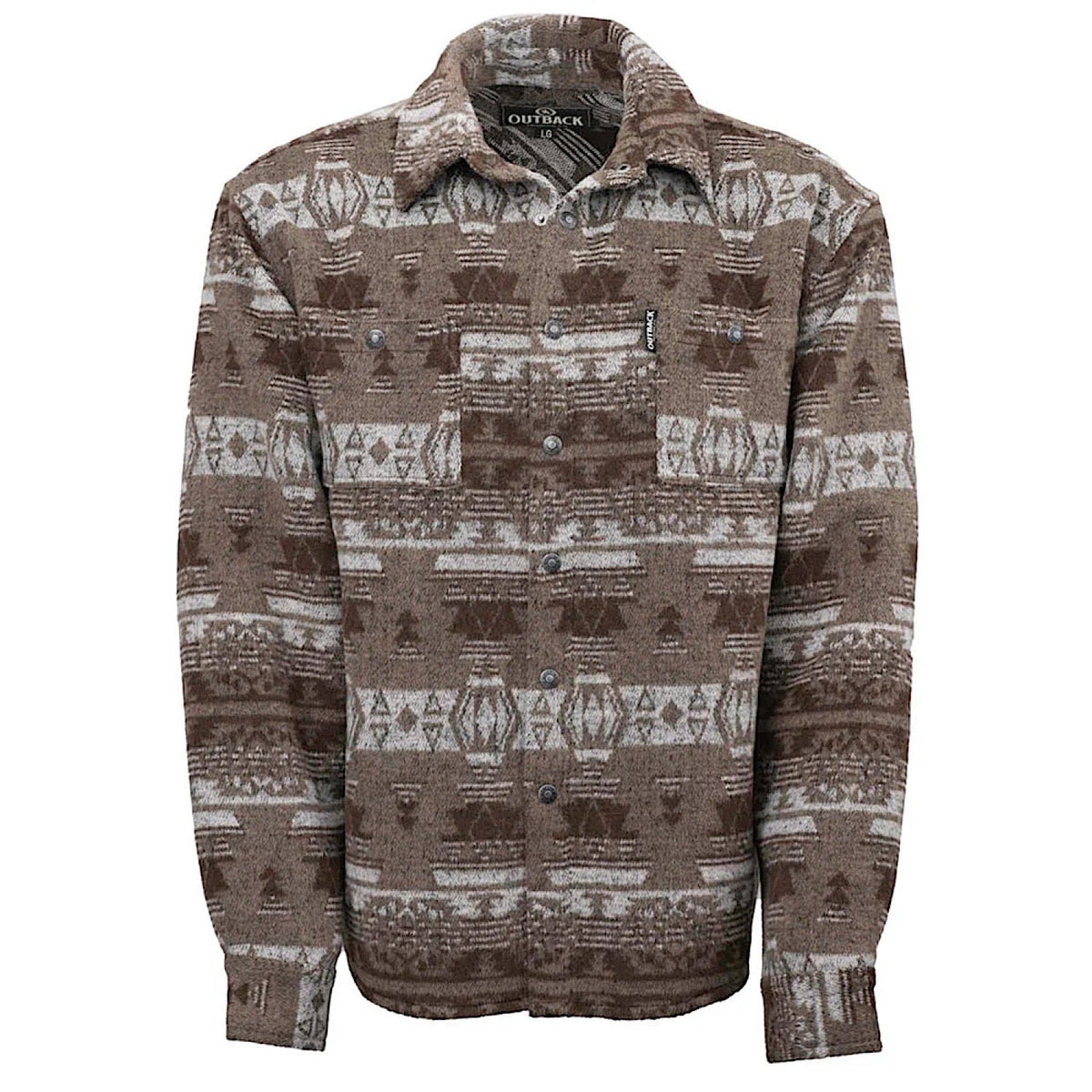 Outback Trading Men’s Hudson Shirt Jacket - Taupe