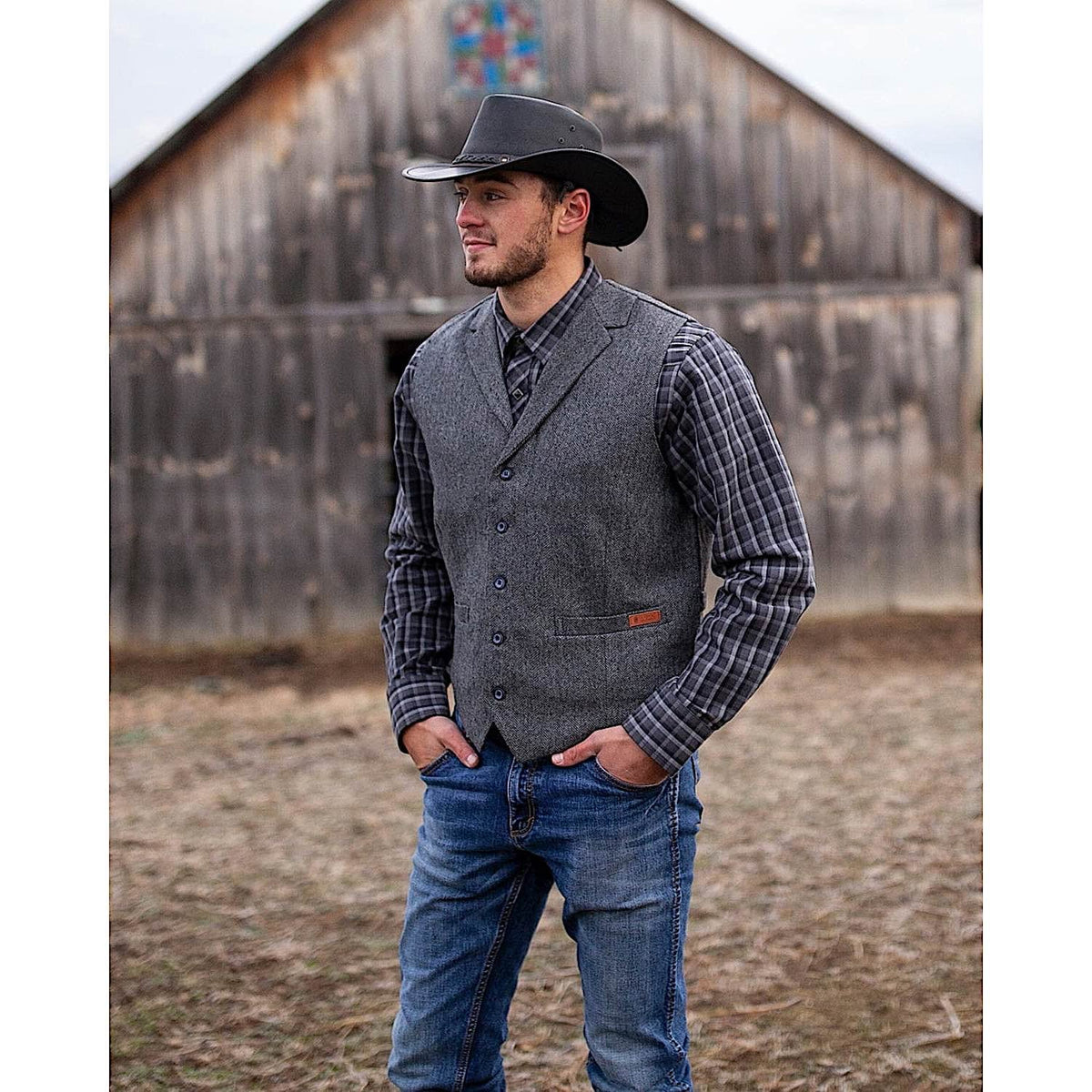 Outback Trading Men’s Jessie Vest - Charcoal