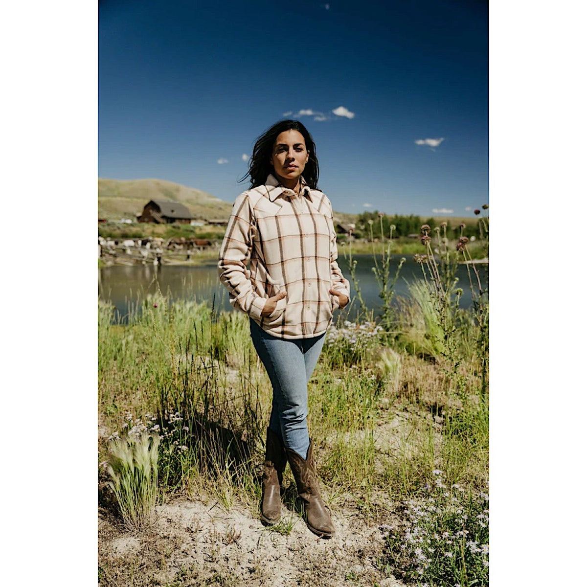 Outback Trading Women’s Avery Fleece Shirt - Tan