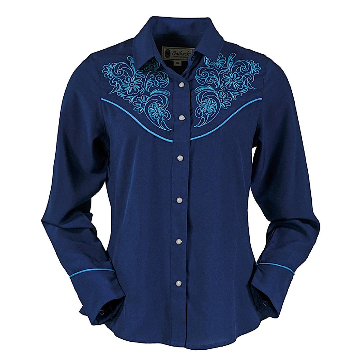 Outback Trading Womens Isla Shirt-Navy