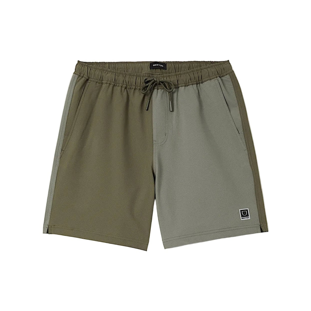 Brixton Men's Journey Active Short - Dark Olive/Olive Surplus