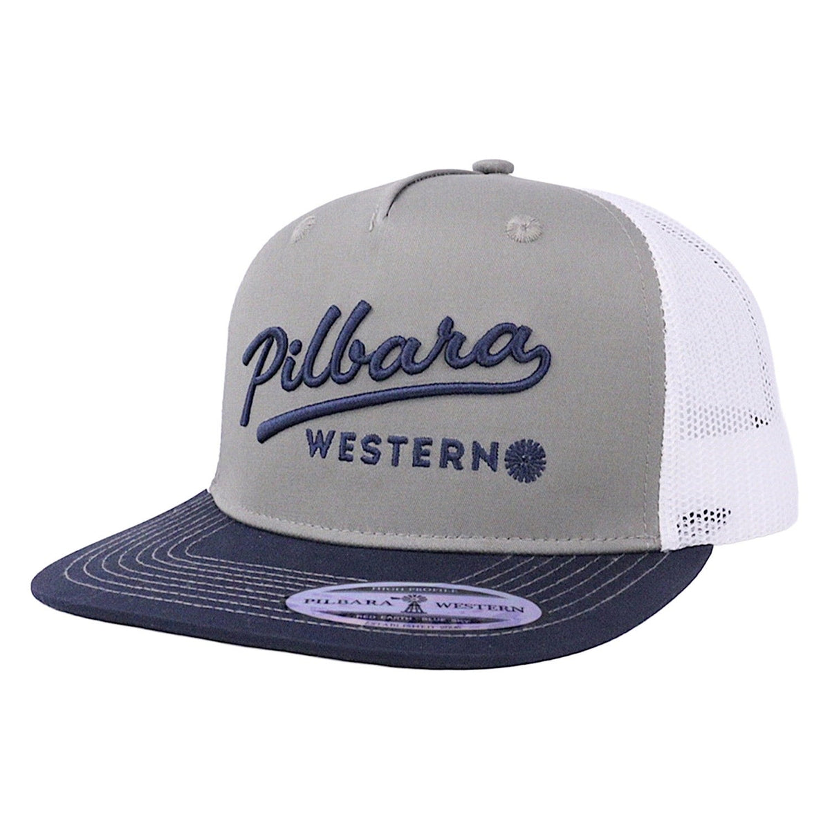 Pilbara Ball Park Cap - Charcoal/Navy/White