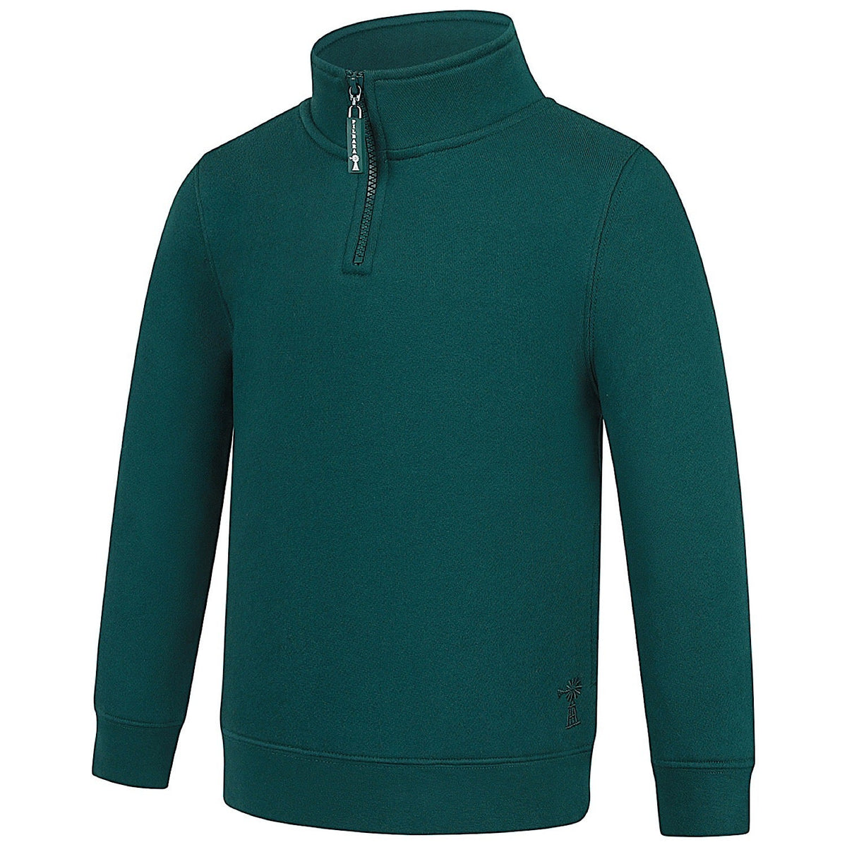 Pilbara Kid’s Closed Front Zipper Fleece Pullover - Forest