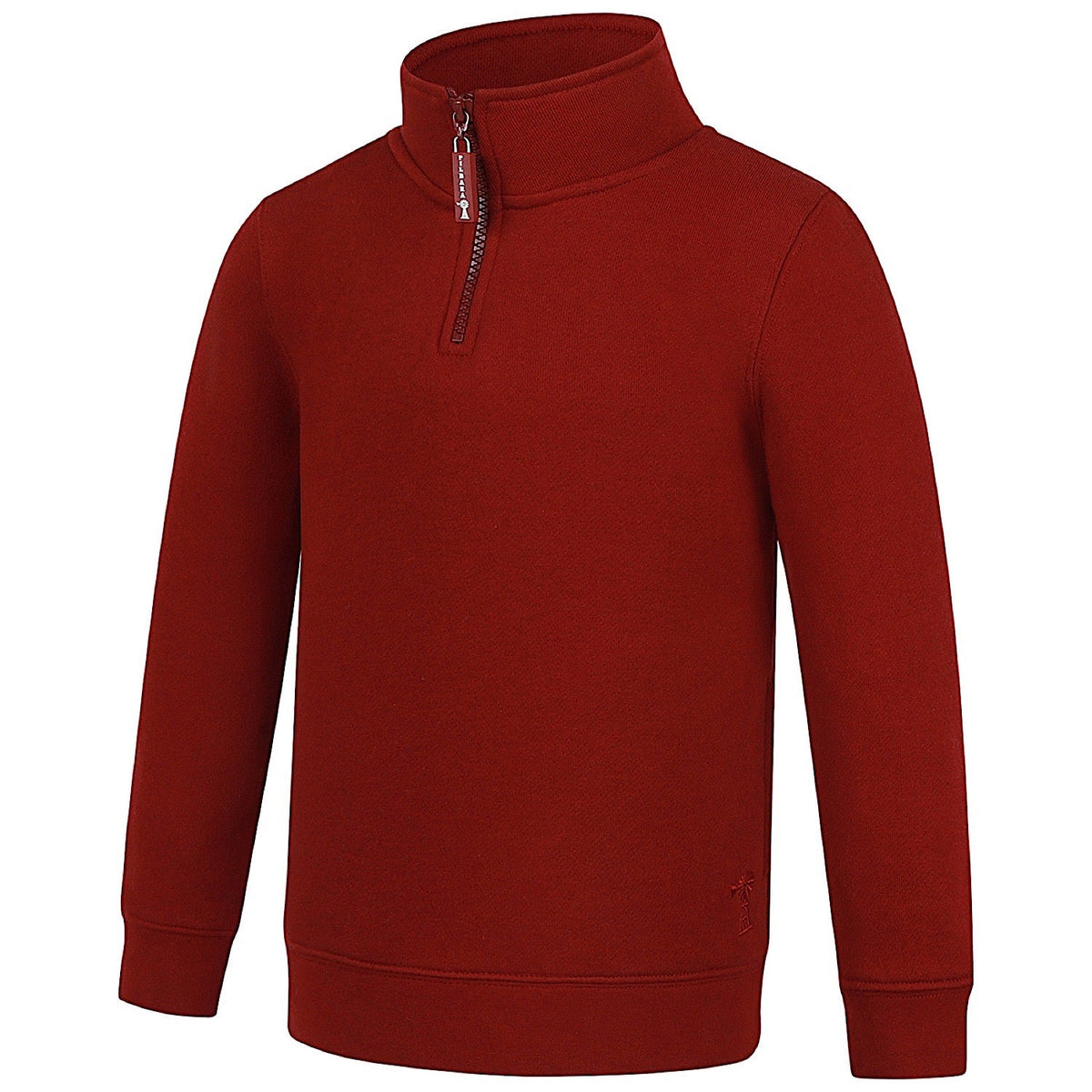 Pilbara Kid’s Closed Front Zipper Fleece Pullover - Merlot