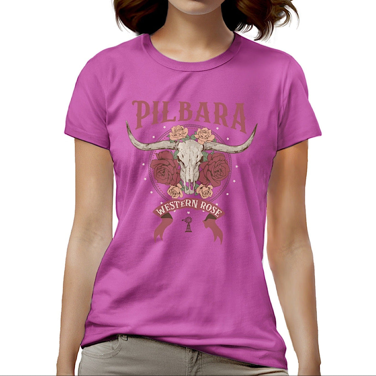 Pilbara Kid’s Western Rose T-Shirt - Crocus
